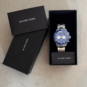 Blue and Silver Men's Watch